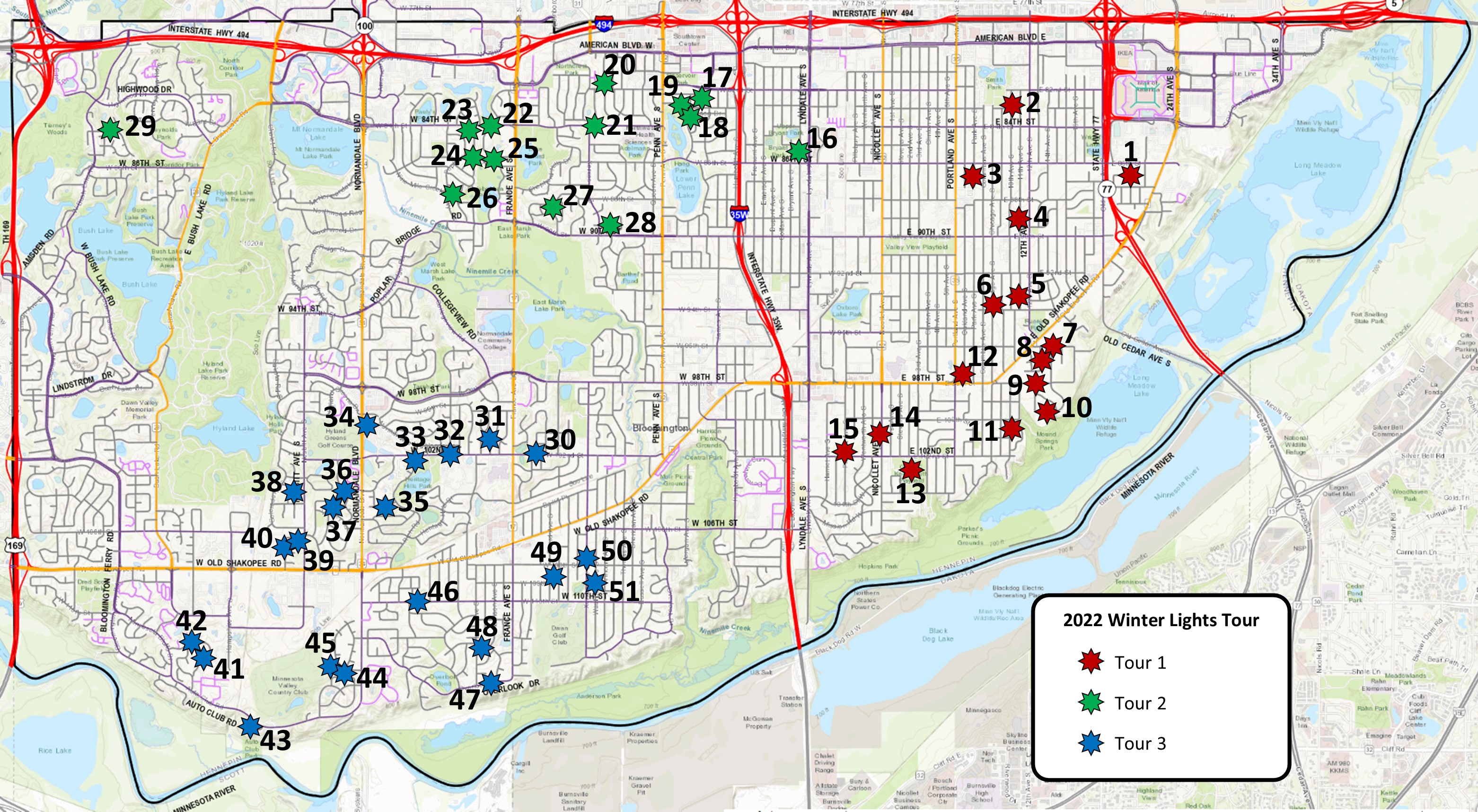 Bloomington Winter Lights Tour City of Bloomington MN